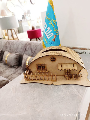 خرید جا دستمال کاغذی دکوری طرح کلبه