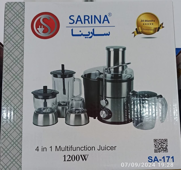 فروش آبمیوه گیری 4 کاره سارینا مدل SA-171