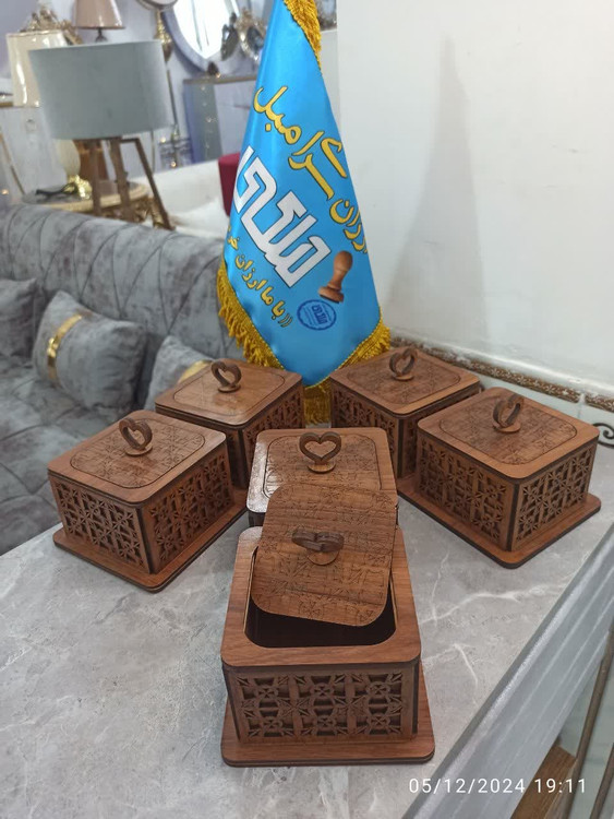 خرید قندان چوبی